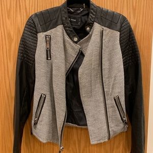 Sporty leather jacket